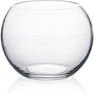 WGV Bowl Glass Vase, Diameter 6", Height 4.5", Open Width 4", (Multiple Sizes